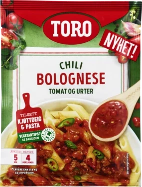 Toro Chili Bolognese Saus 16x72g