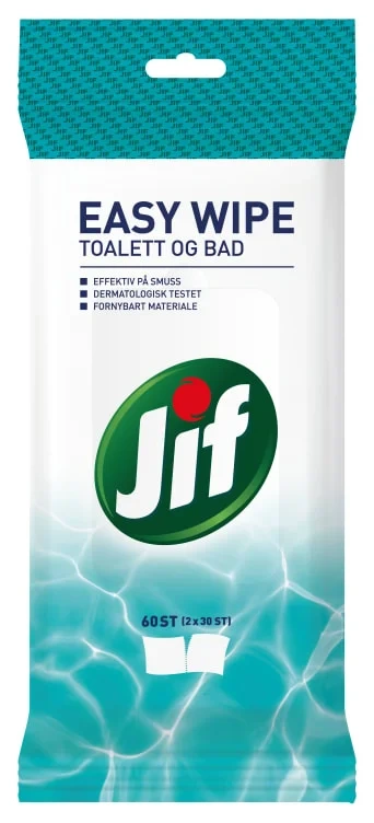 Jif Easy Wipe Toalett og Bad 60stk