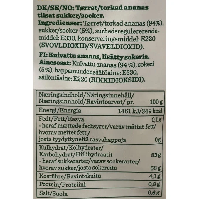 Torkad Ananas