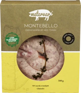 Montebello Rå Parmesanpølse 300g Metervare