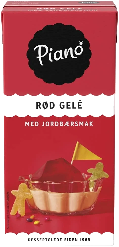 Piano Jordbærgelé