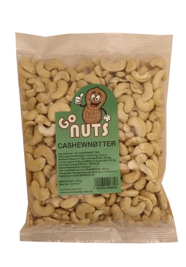 Cashewnøtter Rå Go Nuts 500g