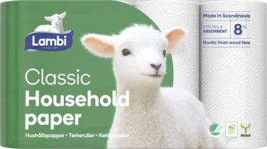 Lambi Tørkerull 8stk Hvit