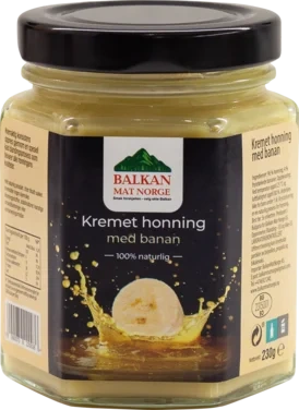 Kemet Honning med Banan 230g Balkan Mat Norge