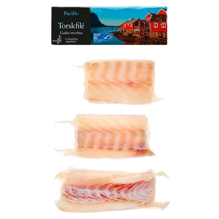 Torskfilé 3x125g Pacific brand