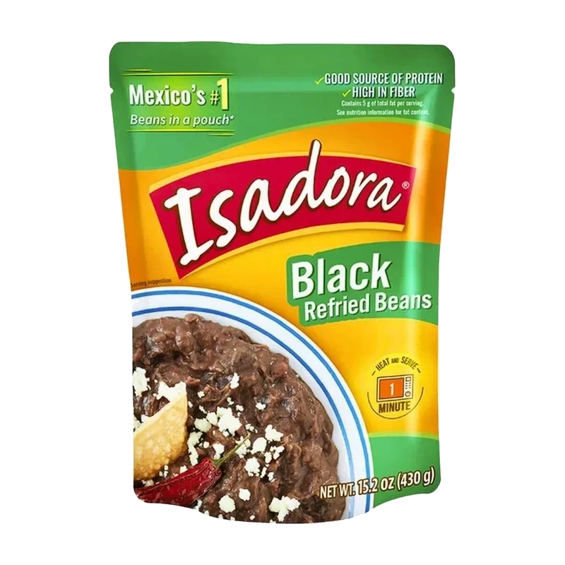 Isadora Frijoles Negros Refritos Pouch 430g