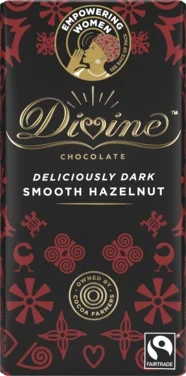 Dark Fairtrade Chocolate With Hazelnut Truffle.90g Divine