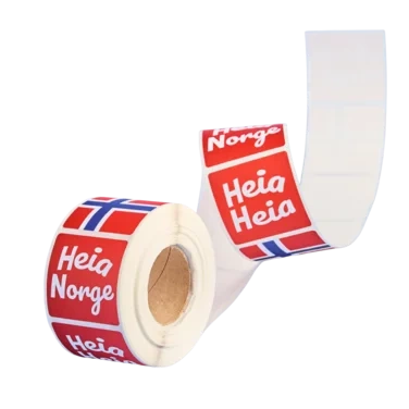Etikett Heia Norge 45x45mm