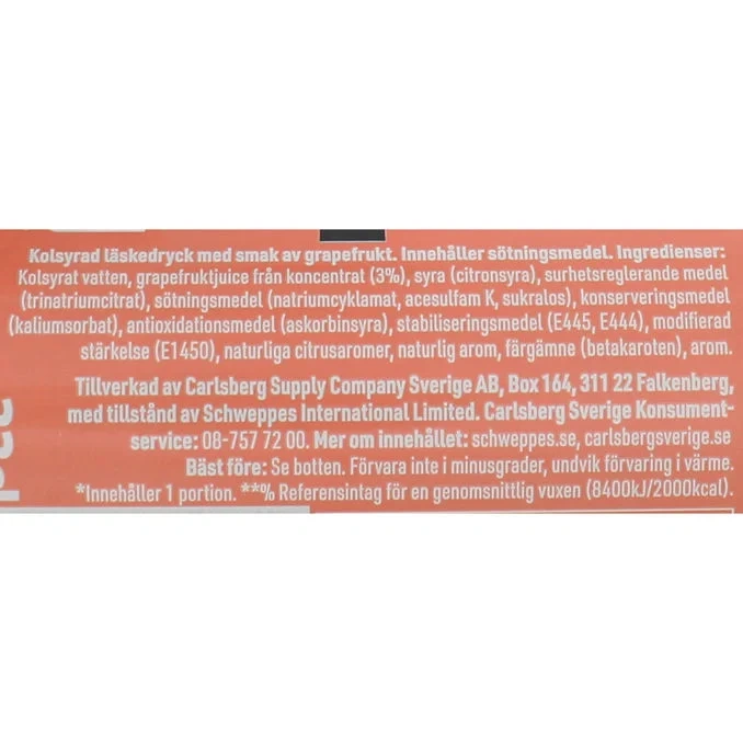 Läsk Pink Grapefruit Zero 20-pack