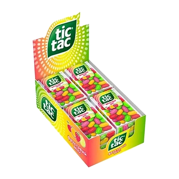 Tictac Fruity Mix (Kartong 12 x 18g)
