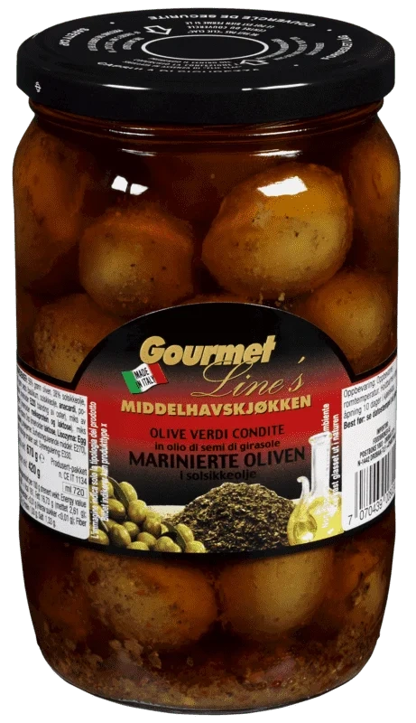 Marinerte Oliven 670g Gourmet Line