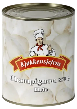 Champignon Hele 800g Kjøkkensjefens