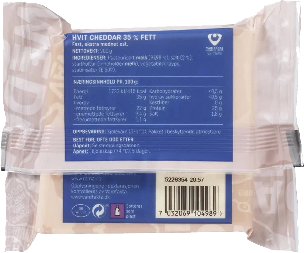 Ekstra modnet Cheddar