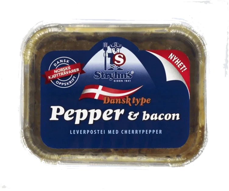 Leverpostei Pepper&Bacon 190g Stryhns