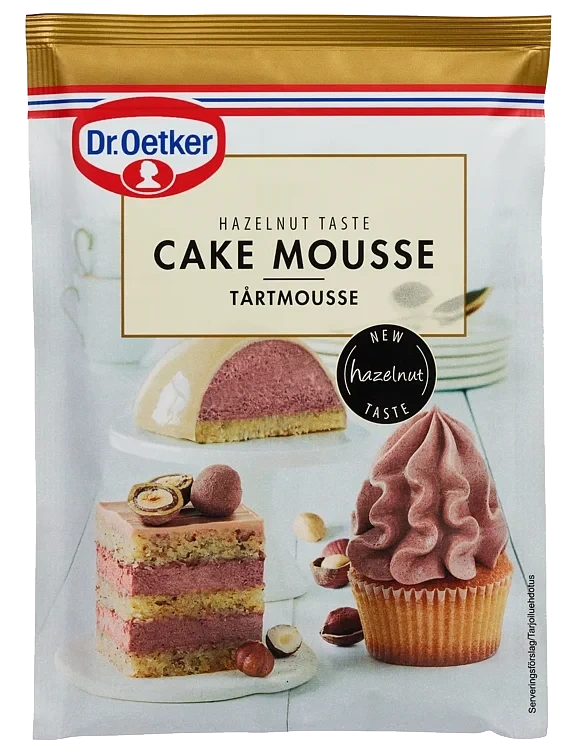Kakemousse Hasselnøtt 120g Dr.Oetker