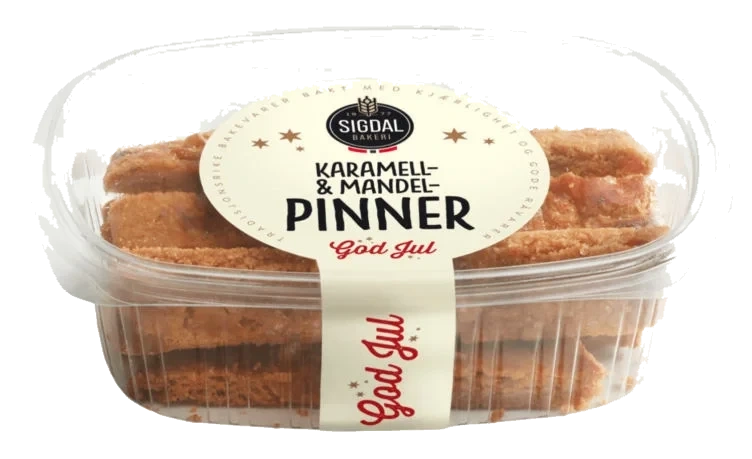 Brune Pinner Karamell&Mandel 160g Sigdal