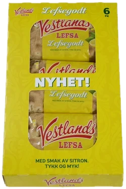 Vestlandslefsa Singelpakkede Sitron 345g