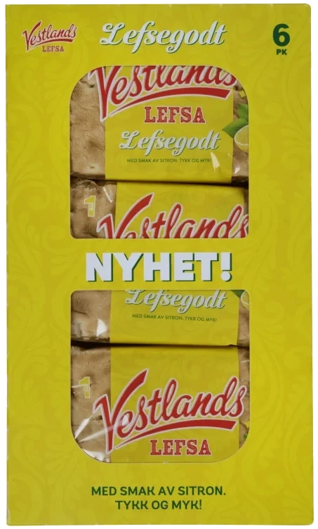 Vestlandslefsa Singelpakkede Sitron 345g