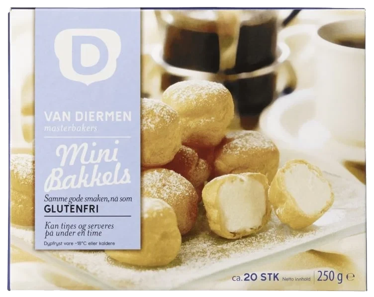 Minibakels glutenfri 250g Van Diermen
