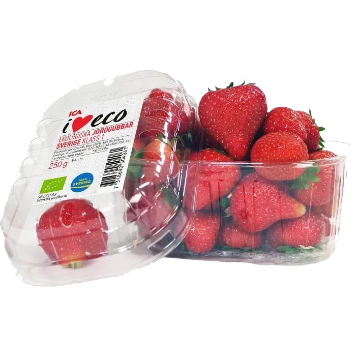 Jordgubbar Ekologiska 250g Klass 1 ICA I love eco