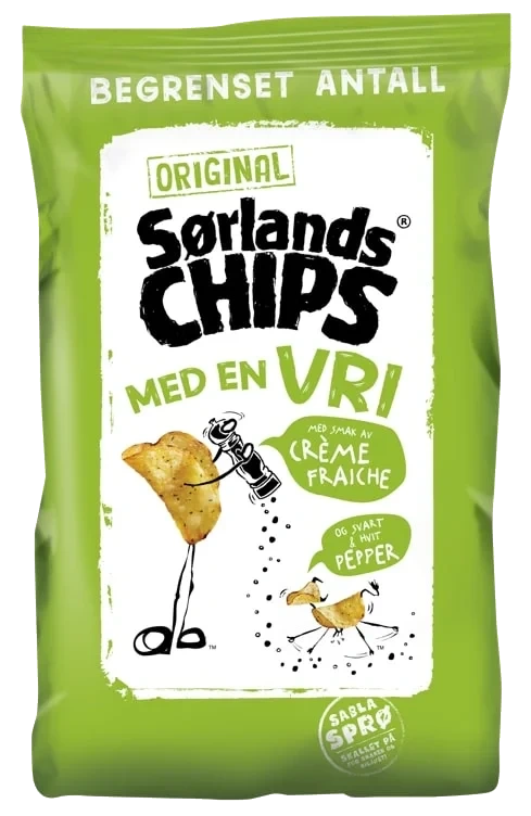 Sørlandschips Creme Fraiche 180g
