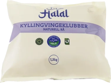 Halal Kylling Vingeklubber 1.3kg