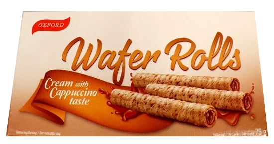 Wafer Rolls Cappuccino 75g
