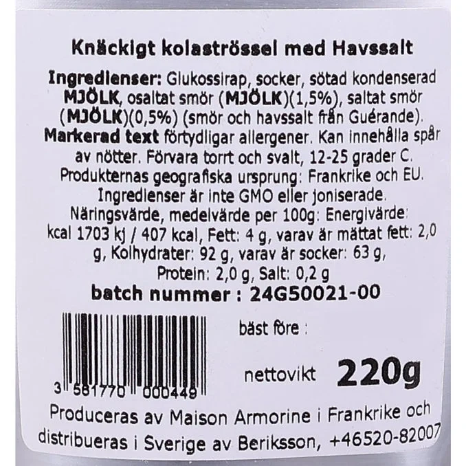 Kolaströssel med Havssalt