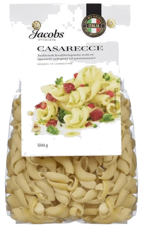 Pasta Casarecce 500g Jacobs Utvalgte