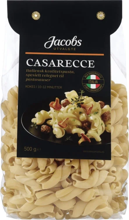 Pasta Casarecce 500g Jacobs Utvalgte