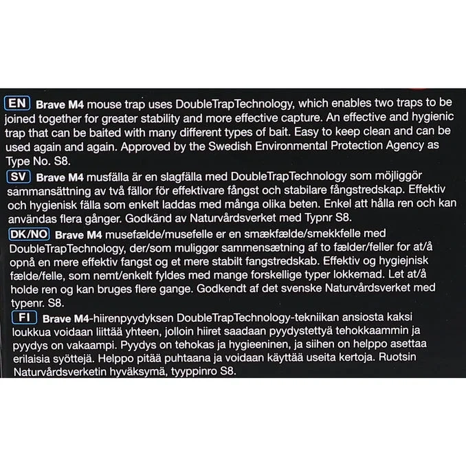 Musfälla Brave M4 Plast 4-pack