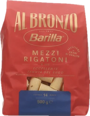 Barilla Pasta Mezzi Rigatoni Al Bronzo 500g