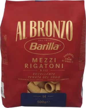 Barilla Pasta Mezzi Rigatoni Al Bronzo 500g