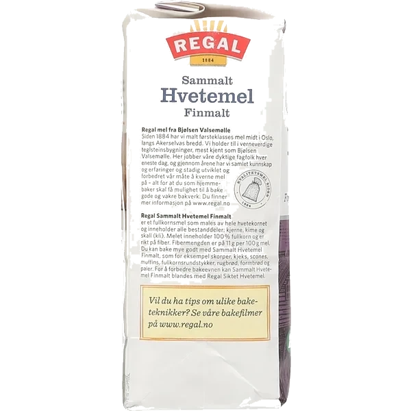 Hvetemel Sammalt Finmalt 1kg Regal