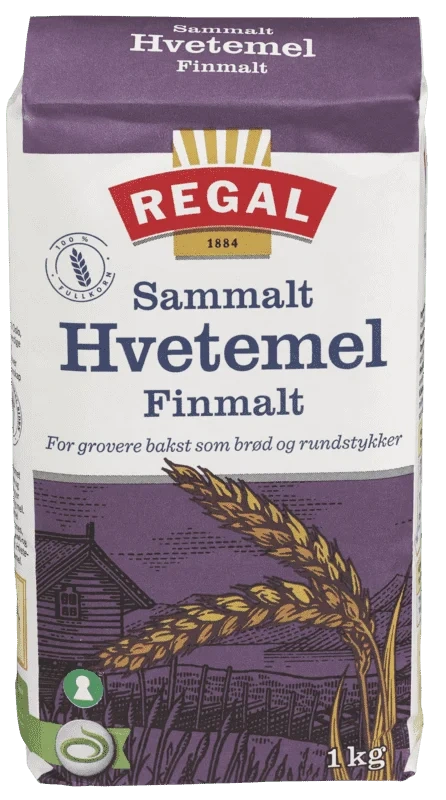 Hvetemel Sammalt Finmalt 1kg Regal
