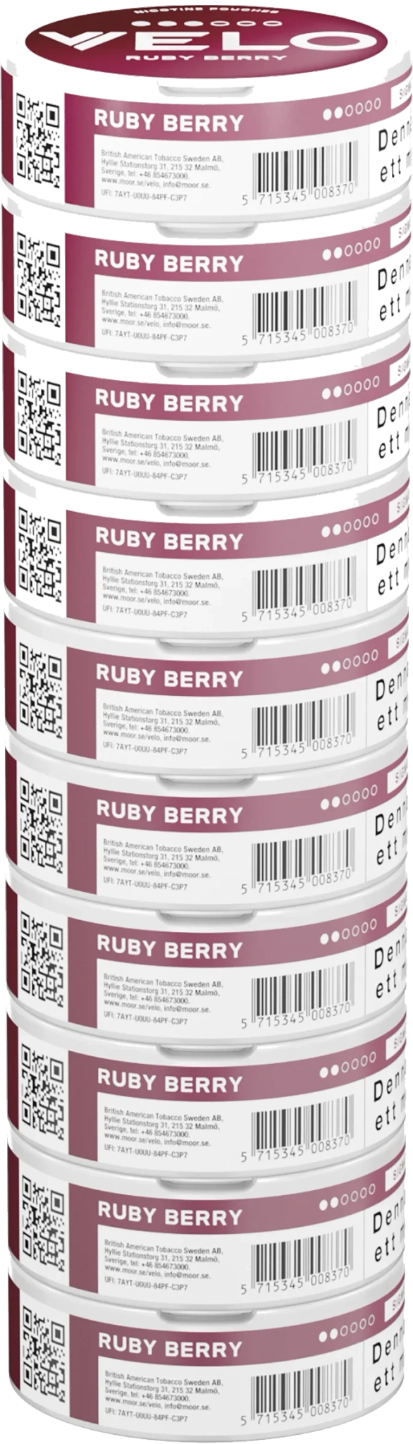 Velo Ruby Berry S3 10-pack