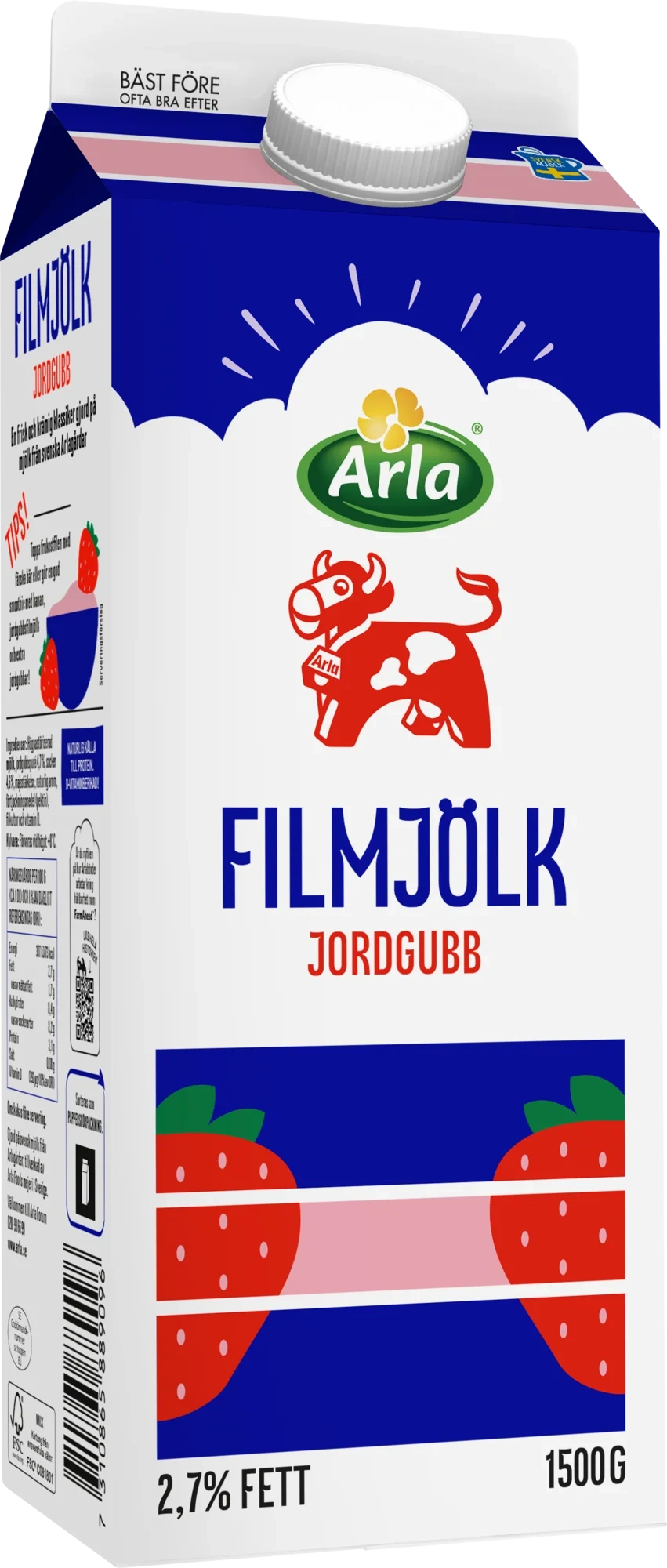 Filmjölk jordgubb 2.7%