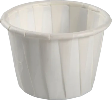 Plissebeger Hvit 30ml 3cm Ø4,4cm Papir