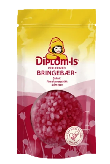 Perler m/Bringebærsmak 100g Diplom-Is