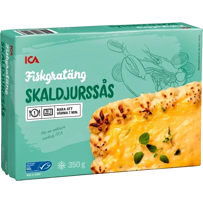 Fiskgratäng Skaldjurssås Fryst 350g ICA