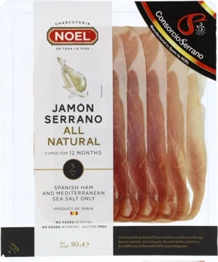 Serrano Skivet 12mnd 80g Noel