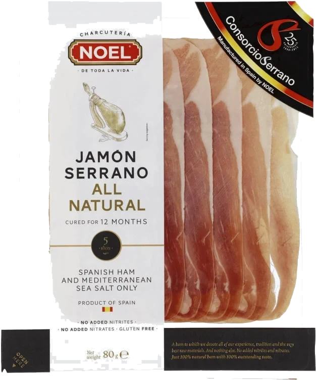 Serrano Skivet 12mnd 80g Noel