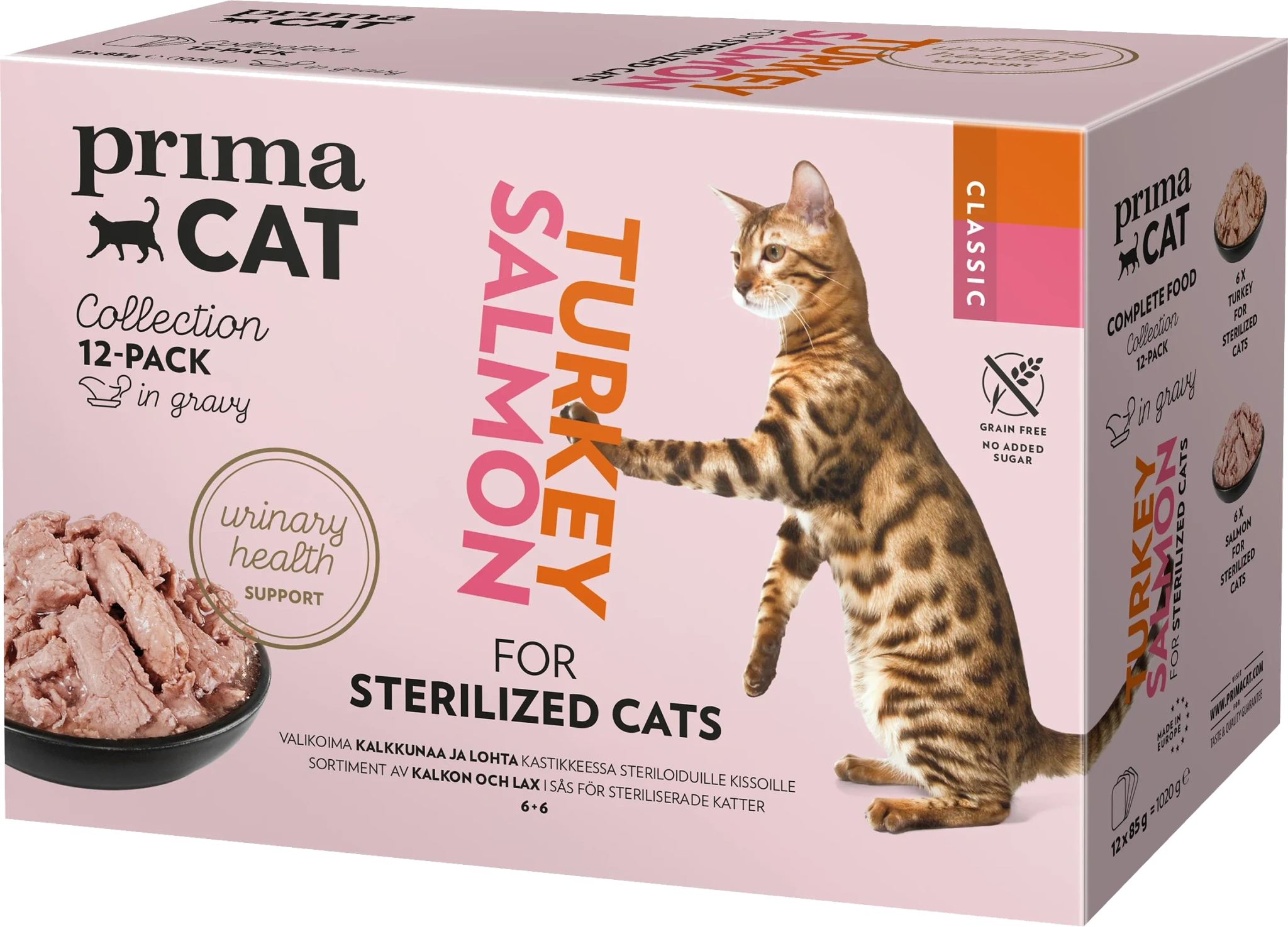 Helfoder Classic i sås Turkey & salmon 12-pack