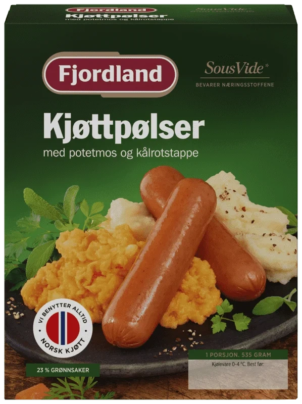 Fjordland Kjøttpølser med Potetmos 538g