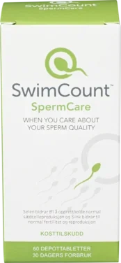 Swimcount Spermcare Kosttilskudd 60stk