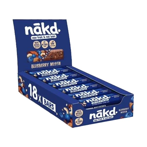 Raw Fruit & Nut Bars Blueberry Muffin (Kartong 18 x 35g)