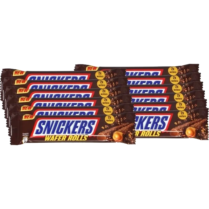 Snickers Wafer Rolls 12-pack