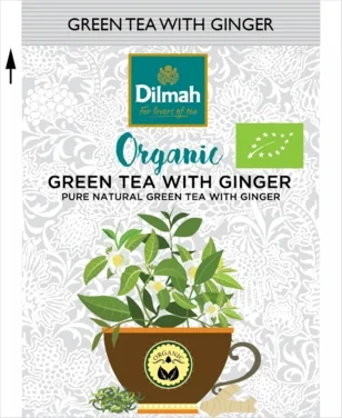 Green Tea With Ginger, Økologisk & Etisk, 20 Stk, Dilmah