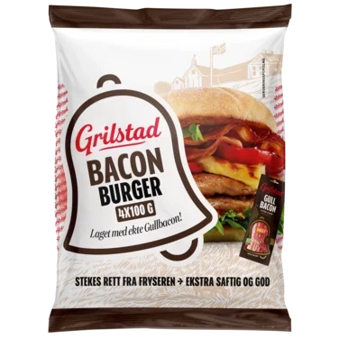 Baconburger 4x100g Grilstad
