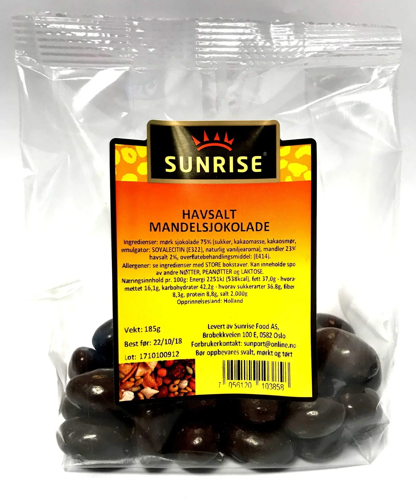 Sunrise Havsalt Mandelsjokolade 170g